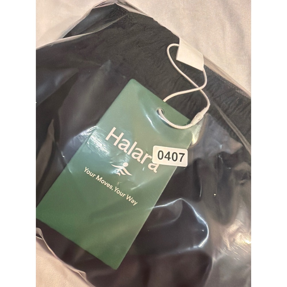 Halara Black Mid Rise Drawstring Contrast Mesh 2-in-1 Flowy Running Shorts 3in S - Picture 11 of 11